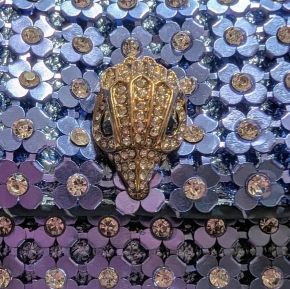 SOLD ❗️NWT Kurt Geiger London Blue Party Flower Mini Bag + Dusty - Picture 6 of 10